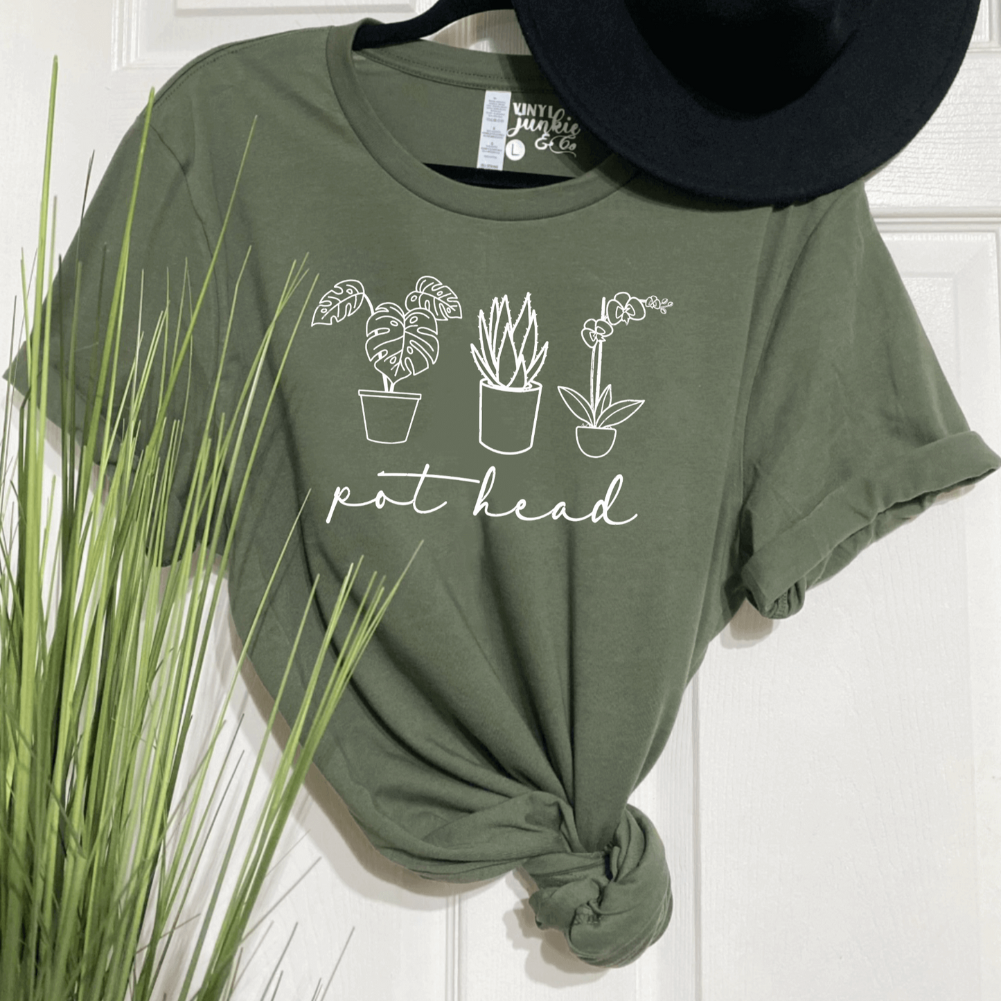 Pot Head Women's Tee - Army Green