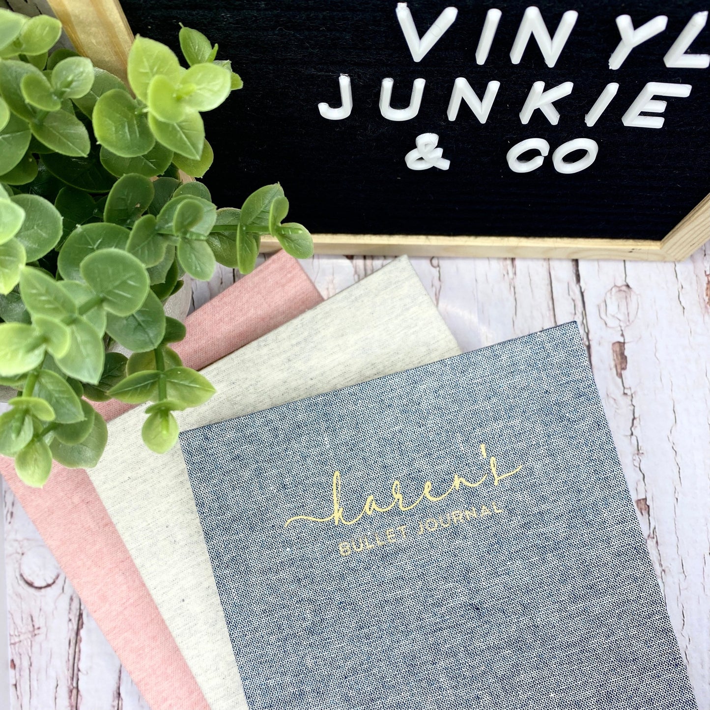 Customized Linen Bullet Journal